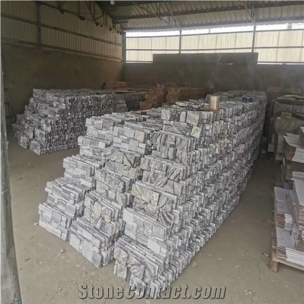 Green Marble Cement Stacked Stone,Cladding Cover Pattern