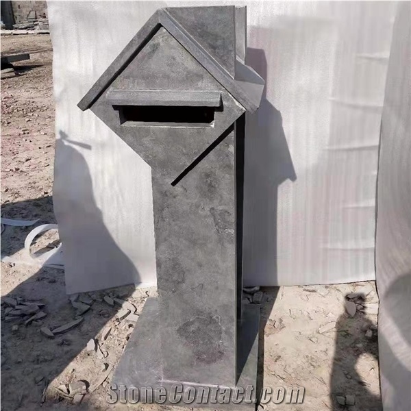 Grey Limestone Mailbox House Decoration Use Garden Design