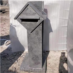 Grey Limestone Mailbox House Decoration Use Garden Design Grey Limestone Mailbox House Decoration Use Garden Design