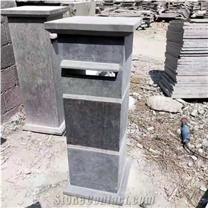 Grey Limestone Mailbox House Decoration Use Garden Design