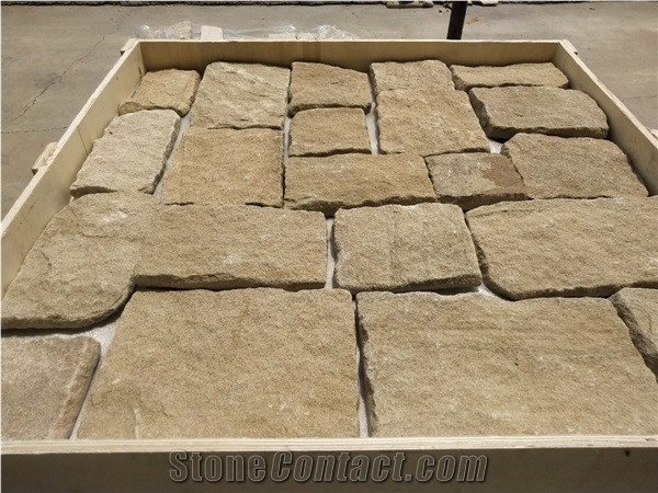 Sandstone Crazy Paver,Indoor Feature Cladding Installation