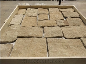 Sandstone Crazy Paver,Indoor Feature Cladding Installation