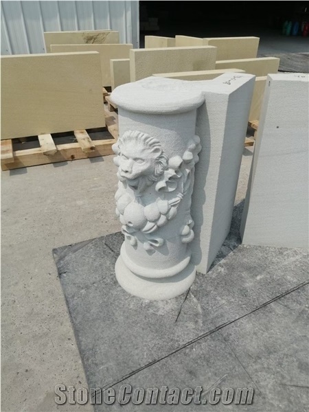White Color Sandstone Pillars