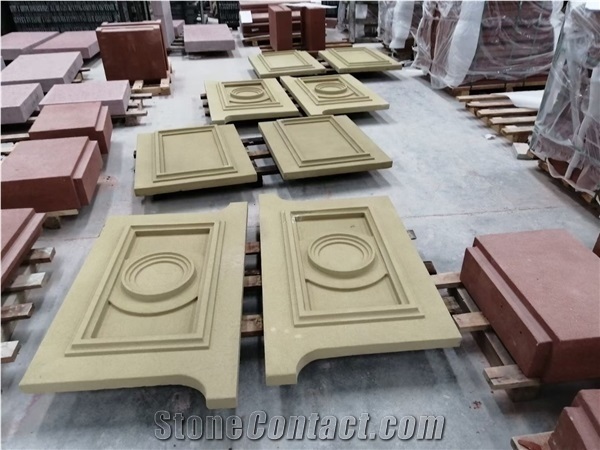 White Color Sandstone Pillars