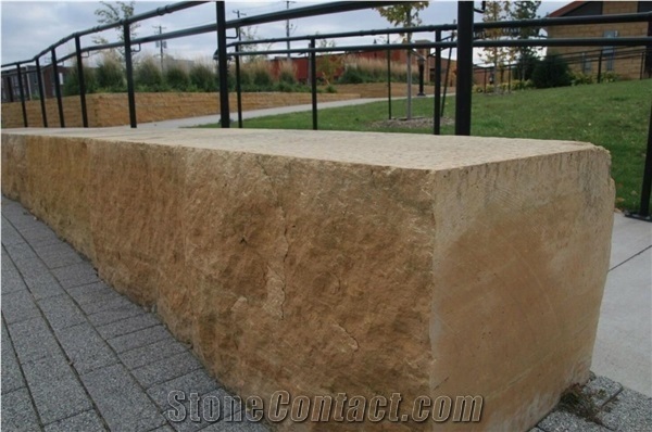Kasota Amber Select Stone Seat Block