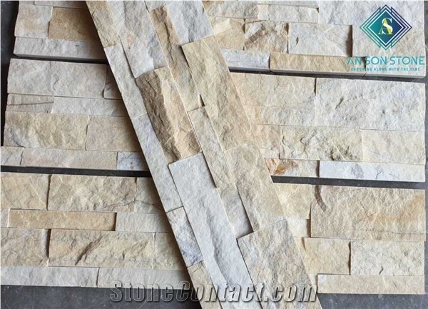 Cladding Marble - Yellow Wall Panel 4 Lines