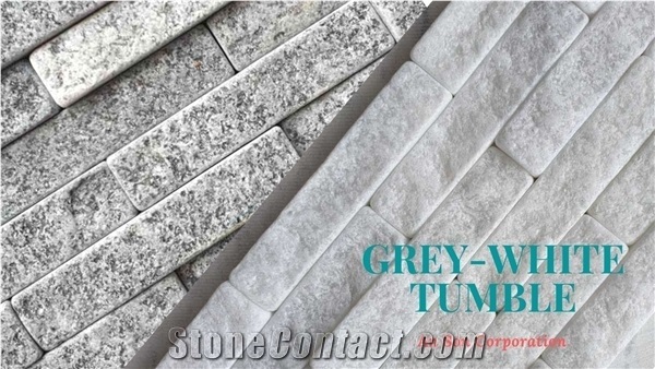Light Grey-White Tumble Marble