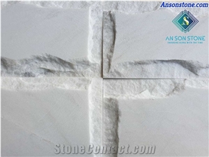 Mushroom Face White Marble Natural Wall Panel