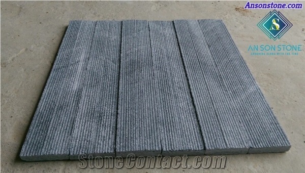 Vietnam Line Chiseled Wall Panel Grey Marble