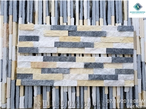 Yellow White and Black 6 Lines Wall Panel
