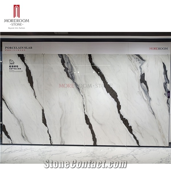 Panda White Marble Porcelain Slabs For Hotel
