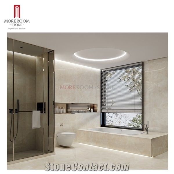 White Onyx Porcelain Slab Manufacturers Bathroom