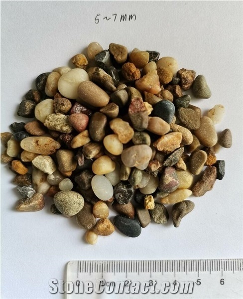 China Multi Color River Pebble Stone 5-7mm