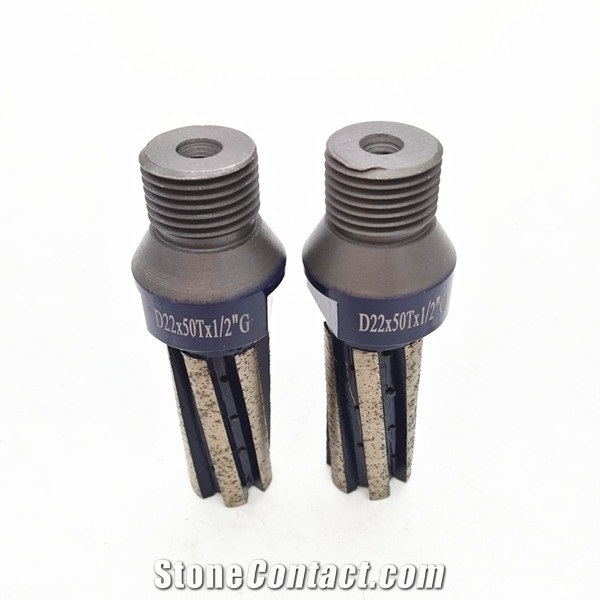 Diamond Finger Bit with 1/2" Gas Thread - for Hard Granite