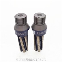 Diamond Finger Bit with 1/2" Gas Thread - for Hard Granite Diamond Finger Bit with 1/2" Gas Thread - for Hard Granite