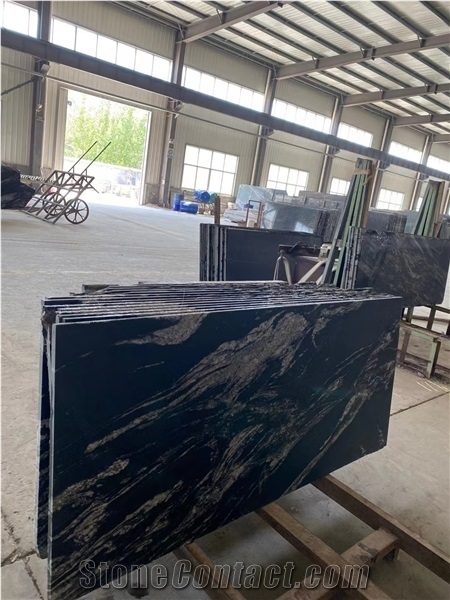 Nero Sandiago Fantasy Landscape Granite Polish Slab