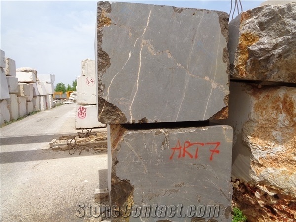 Olive Maron Marble Block, Turkey Brown Marble