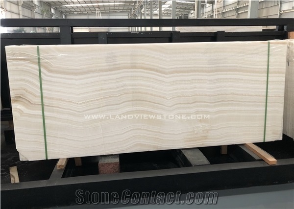 Agri White Wooden Onyx for Wall Cladding & Flooring Stone