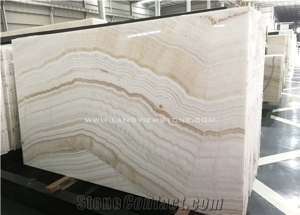 Agri White Wooden Onyx for Wall Cladding & Flooring Stone