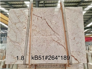 Ivory White Red Marble Stone Slabs for Coffee Table