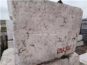 Ivory White Red Marble Stone Slabs for Coffee Table