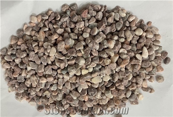 Tiny Tumbled Pebble - Purple Pink Marble Pebble Stone, Crushed Stone