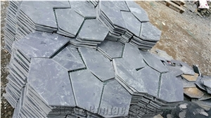 Black Slate Culture Flagstone Terrace Patio Path Paving Tile