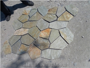 Natural Beige Silver Slate Flagstone Random Crazy Pavers