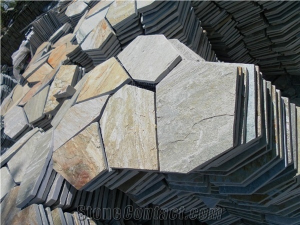 Natural Slate Courtyard Garden Stepping Stone Patio Pavers