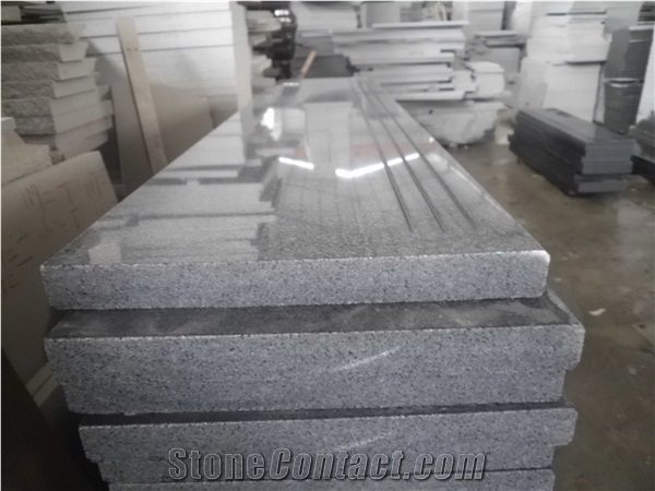 Polished G654 Dark Grey Granite Chinese Stone Stair Steps