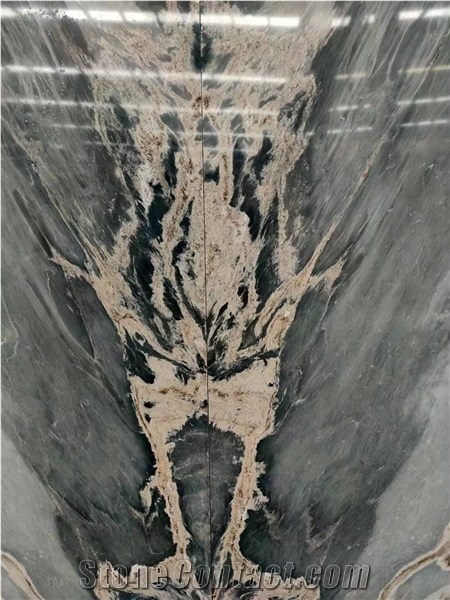 Blue Sands Wave Crevola Nuvolato Palisandro Slab in China