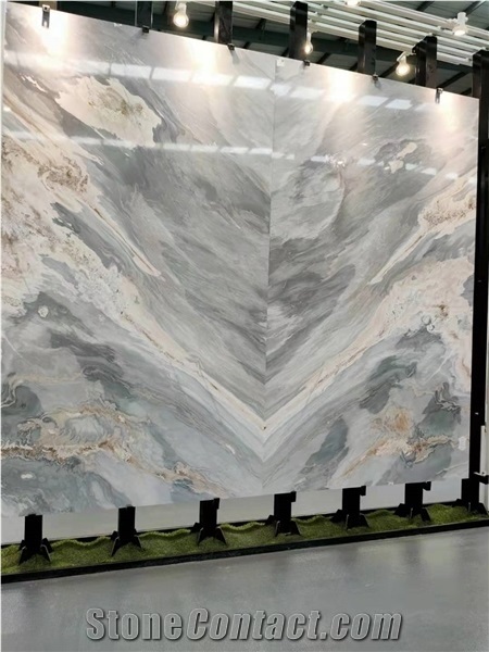 Italy Blue Sands Wave Palissandro Classico Marble Wall Stone