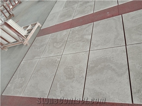 Cheap Polished Wooden White Marble Tile