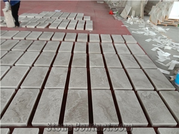 Cheap Polished Wooden White Marble Tile