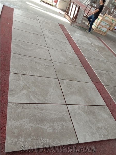 Cheap Polished Wooden White Marble Tile