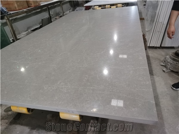 Customized Calacatta Floor Tiles White Quartz