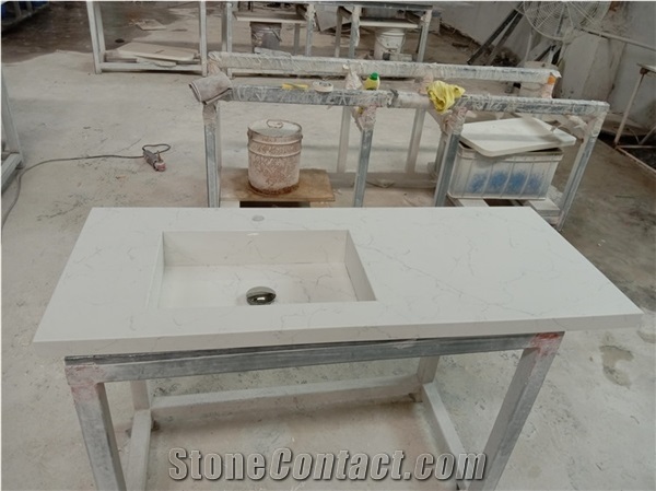High Quality Laminate Bathroom Countertop with Cabinet