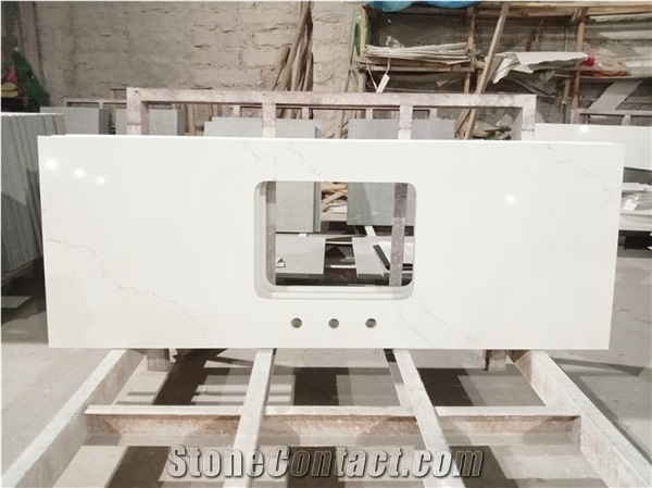 Moder Design Bathroom Countertop, Quartz Countertops