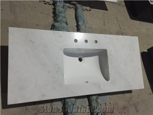 White Marble Stone Countertop for Vanity Top