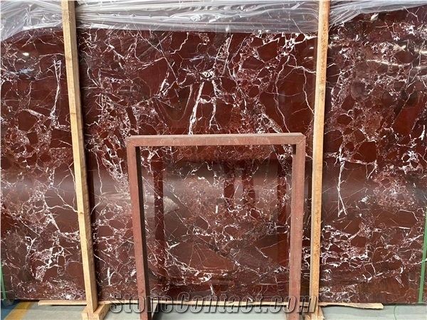 China Rosso Purple Marble for Tile