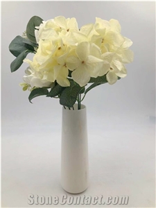 Snow White Onyx Color Flower Vase Modern Design