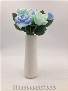 Snow White Onyx Color Flower Vase Modern Design