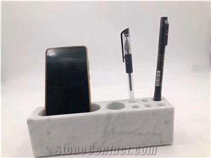 White Marble Stone Mutti-Functional Pen Holders