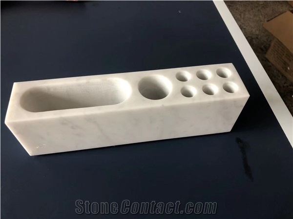 White Marble Stone Mutti-Functional Pen Holders