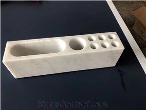 White Marble Stone Mutti-Functional Pen Holders