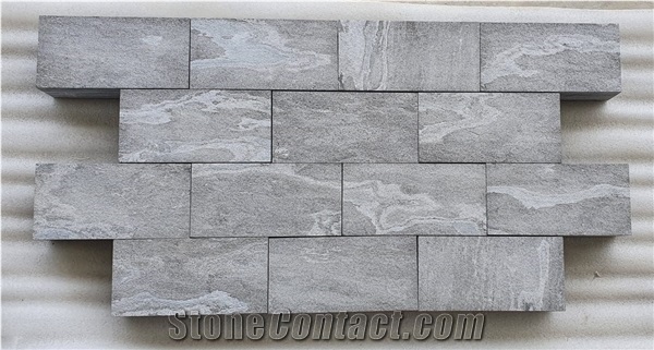 Cultured Stones - Exposed Wall Stone, Grey Quartzite Exposed Wall Stone