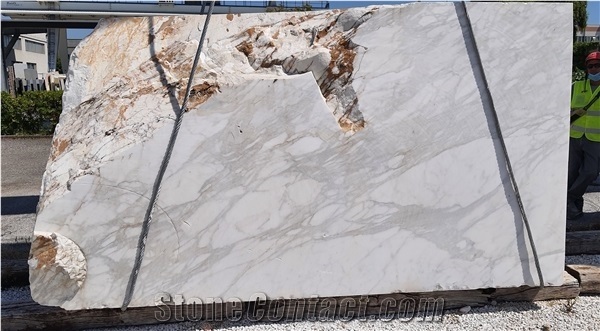 Calacatta Gold Marble Blocks, Italy White Marble