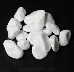 Big Rock White Tumbled Marble Pebble Stone