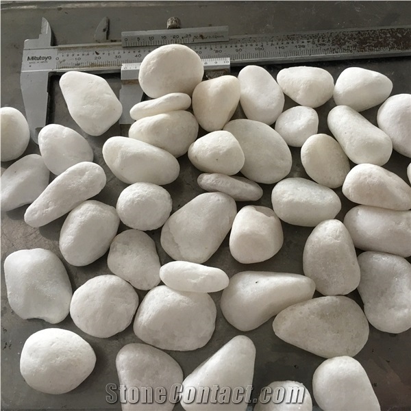 Factory Directly Sale White Pebble Stone for Decoration