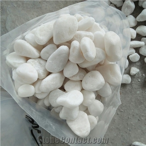Factory Directly Sale White Pebble Stone for Decoration